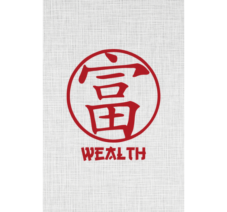 Wealth Symbol text roller blind - TenStickers