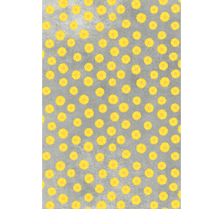 Gray and Yellow Pattern flowers and plant blind - TenStickers