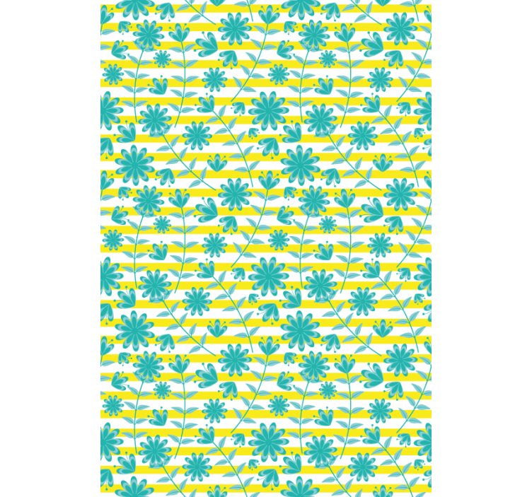 Bright stripe pattern flowers and plant blind - TenStickers