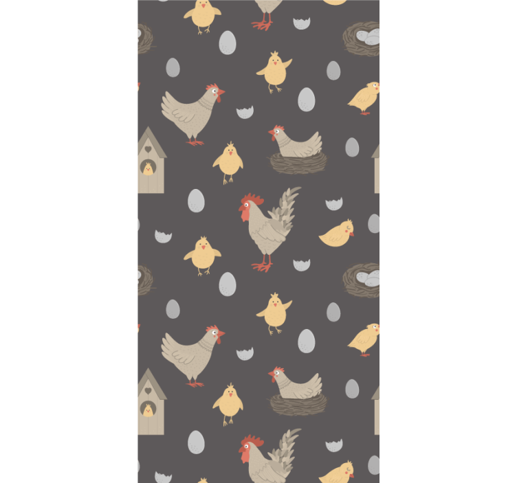 Chickens and Eggs Motif animal blind - TenStickers