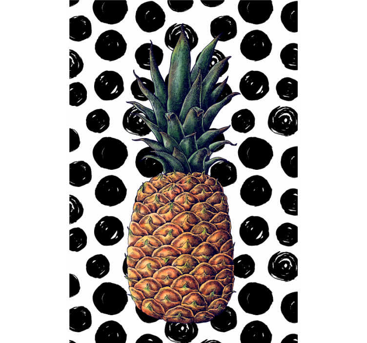Pineapple with Dots fruit and vegetable blind - TenStickers