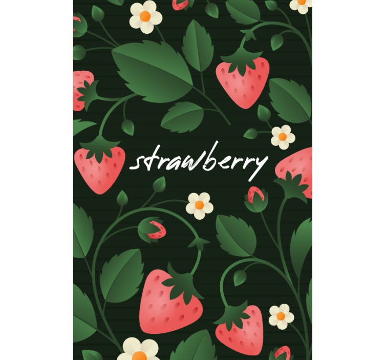 Strawberry Floral Pattern fruit and vegetable blind - TenStickers