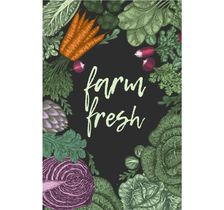 Farm fresh with lettuce Fruit vegetable blind - TenStickers