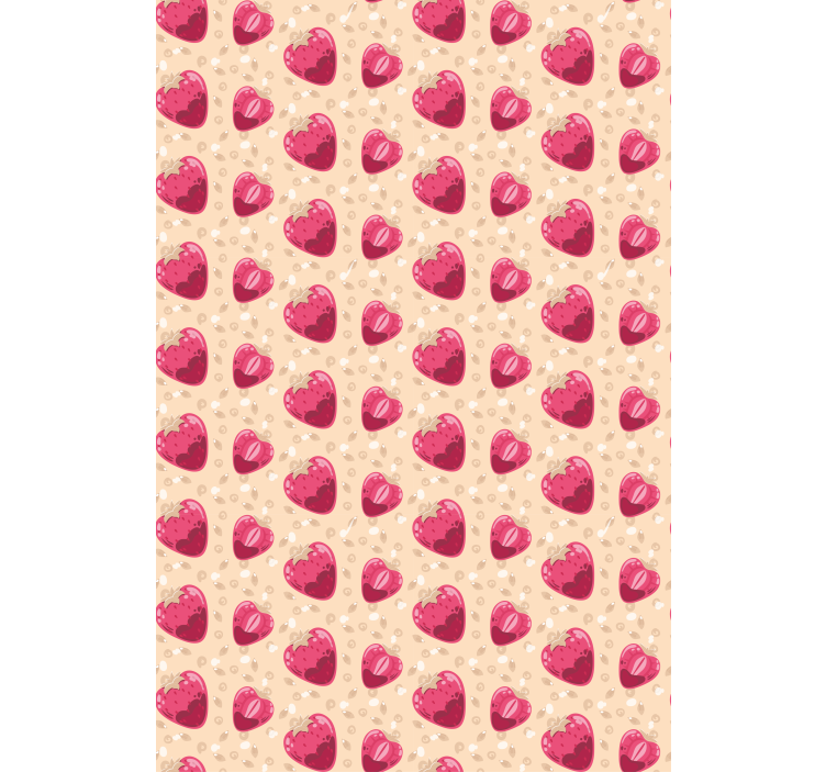 Strawberry Heart Pattern fruit and vegetable blind - TenStickers
