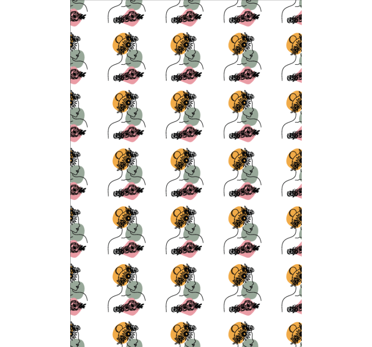 Stylized Floral Faces flower blind - TenStickers