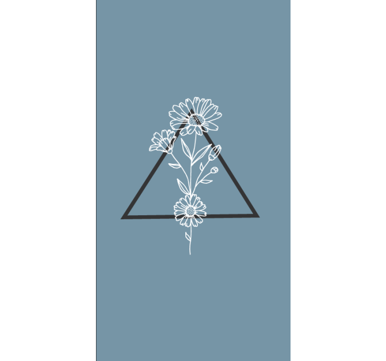 Elegant triangle motif flowers and plant blind - TenStickers