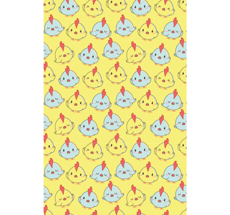 Yellow baby chick pattern Various animal blind - TenStickers