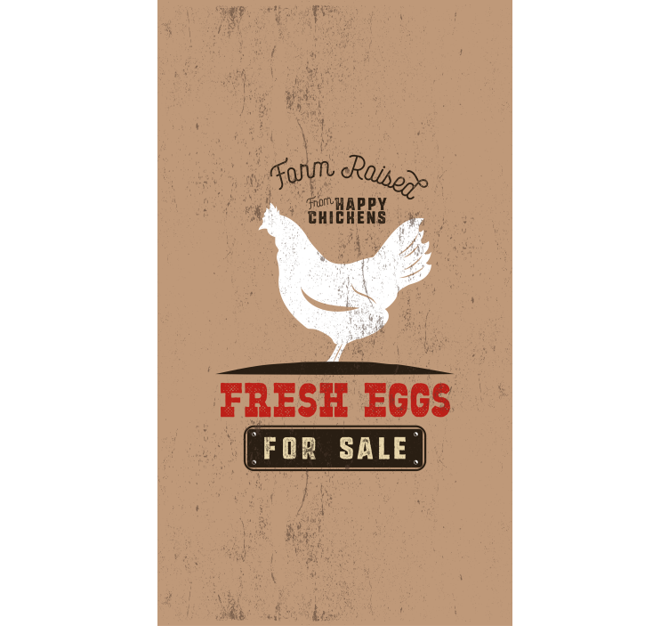 FRESH EGGS SIGN customised blind - TenStickers