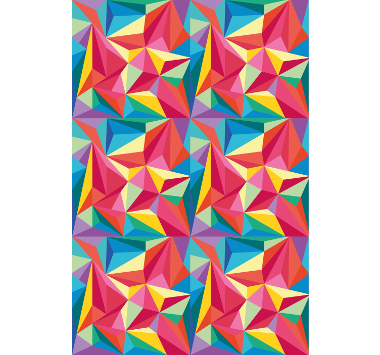 Multicolor geometric image Blind painting - TenStickers