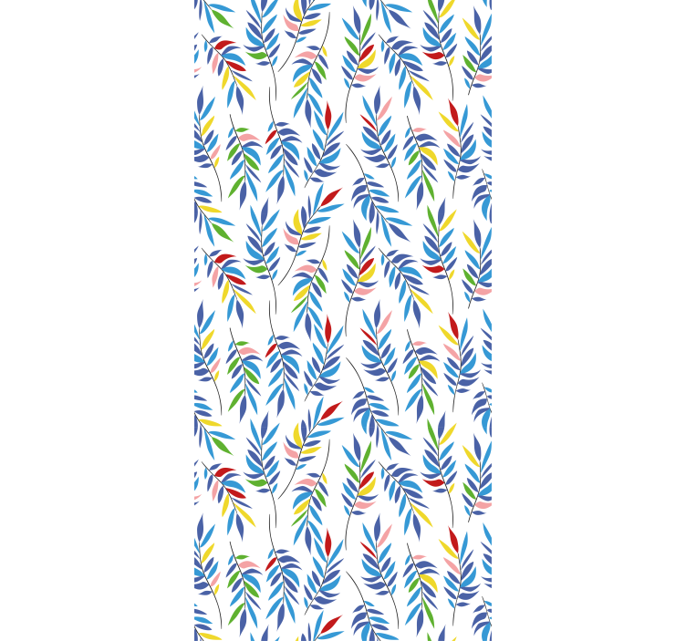 Colorful leafy pattern flowers and plant blind - TenStickers