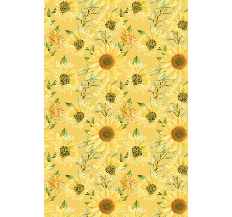 Sunflower garden pattern flowers and plant blind - TenStickers