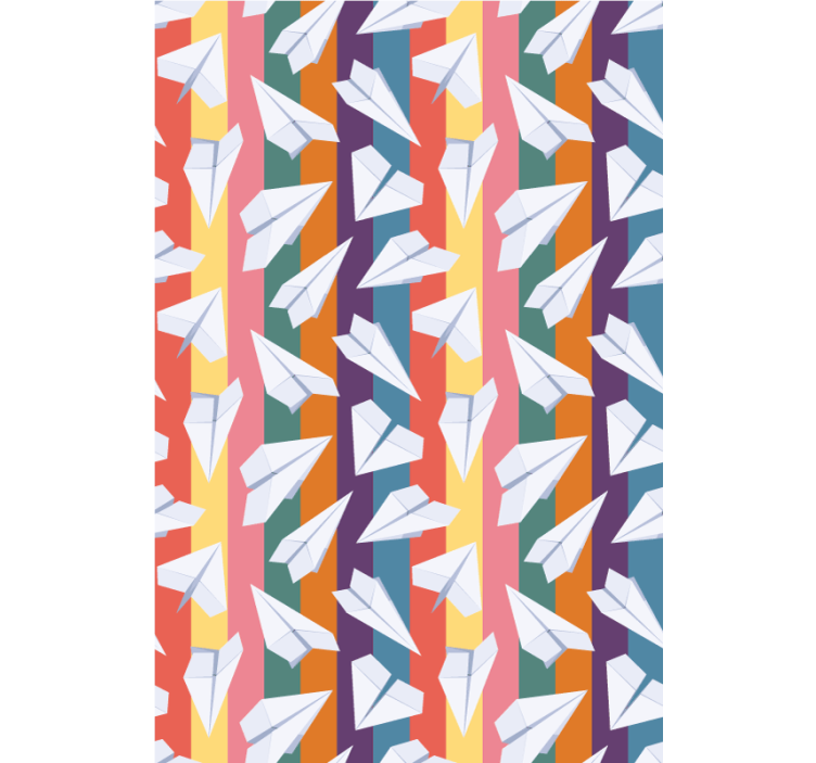 Paper Airplanes Flight funky roller blind - TenStickers