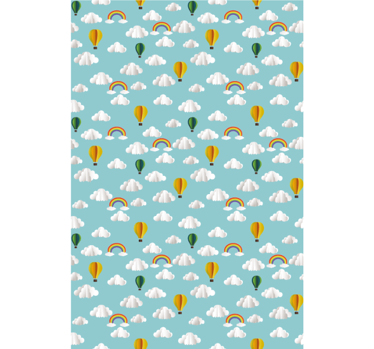 Air balloons and rainbows cloud blind - TenStickers