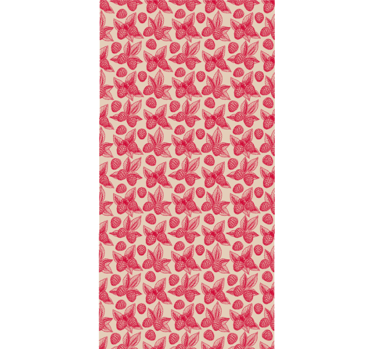 Raspberry Leaf Pattern fruit and vegetable blind - TenStickers