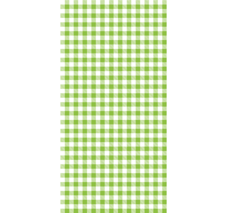 Green checkered pattern kitchen blind - TenStickers