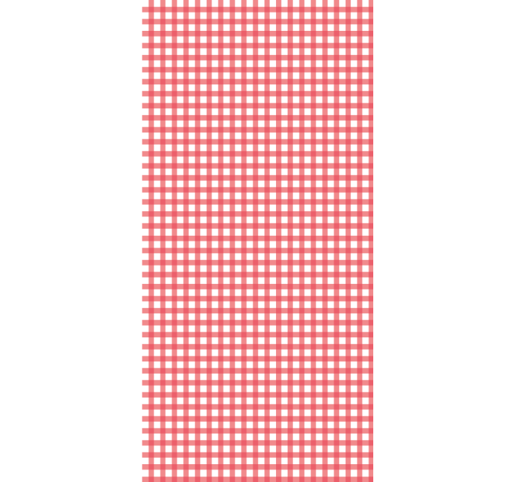 Red checked decoration Kitchen blind - TenStickers