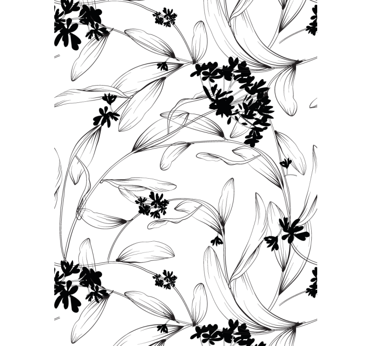 Stylized Floral Pattern flowers and plant blind - TenStickers