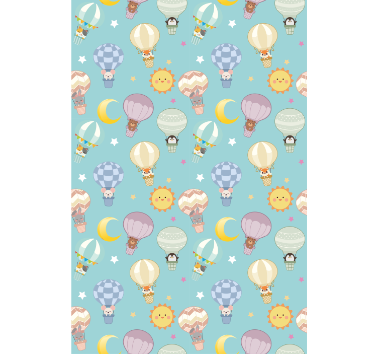 Hot air balloons and suns childrens blind - TenStickers