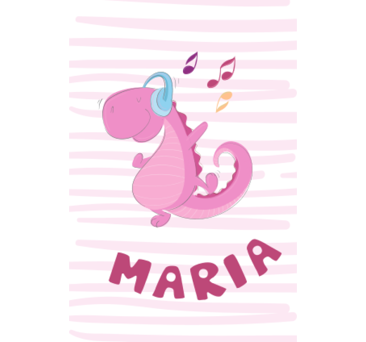 Dinosaur blind sweet dinosaur with name - TenStickers