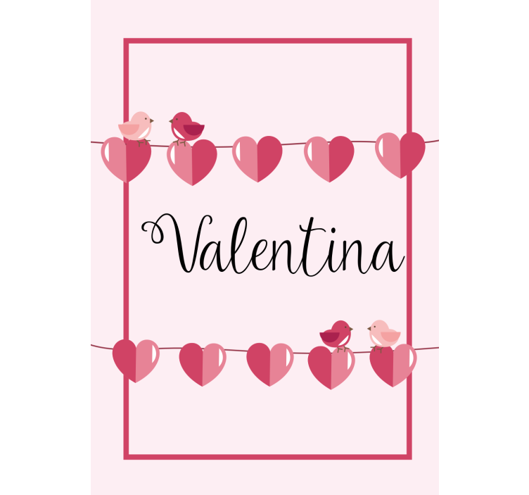 Love hearts and name teenage  roller blind - TenStickers