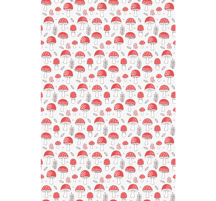 Red mushroom lovely pattern Kitchen blind - TenStickers