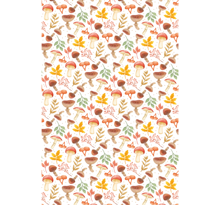 Mushroom and Leaf Pattern flowers and plant blind - TenStickers