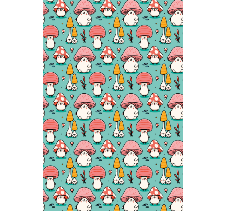 Baby mushroom characters childrens blind - TenStickers