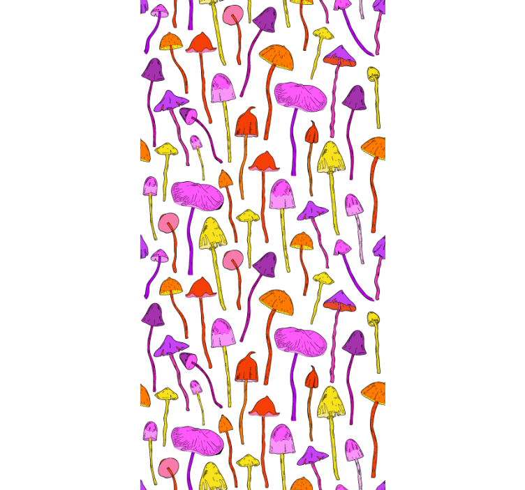 Lively mushroom theme more flowers and plant blind - TenStickers