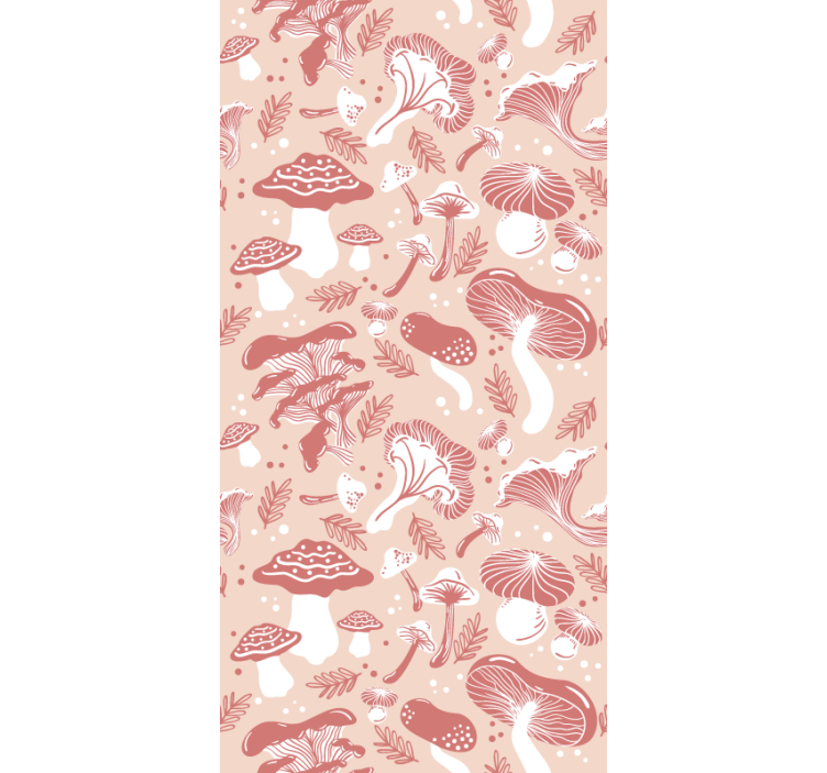 Mushroom variety pattern more flowers and plant blind - TenStickers