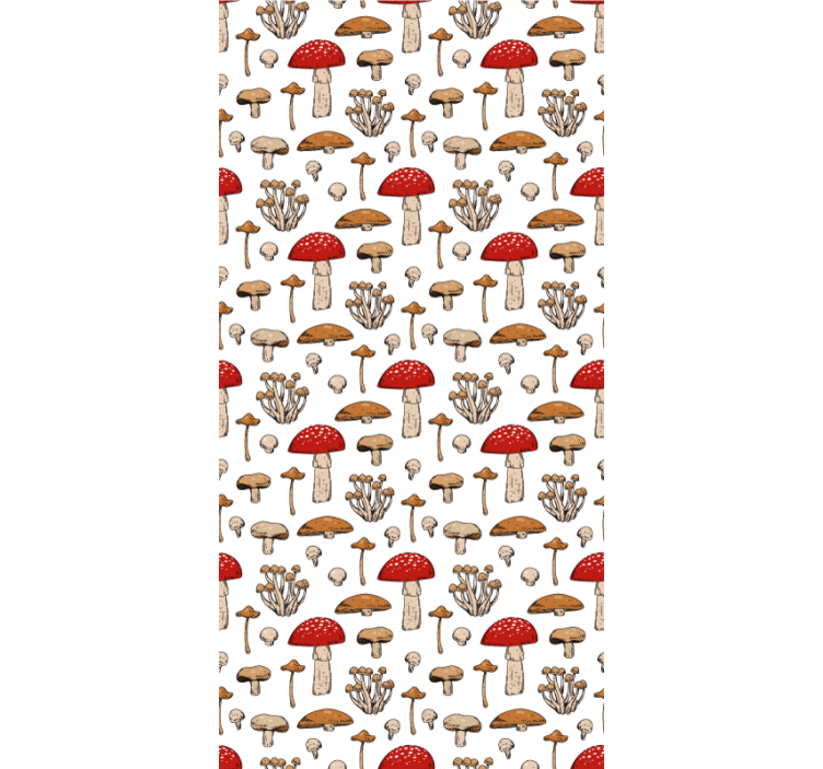 Mushroom brown pattern fruit and vegetable blind - TenStickers