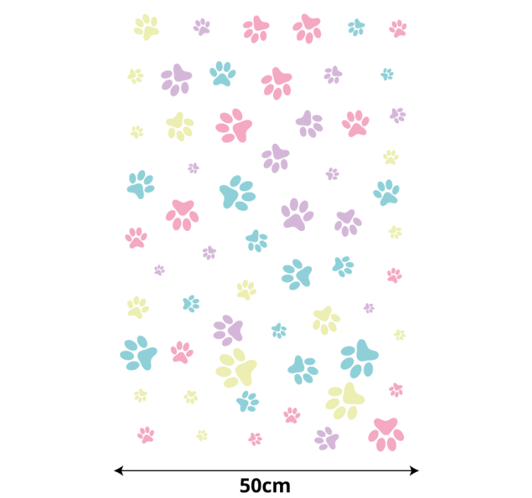 Fantastic colorful dog paws animal blind - TenStickers