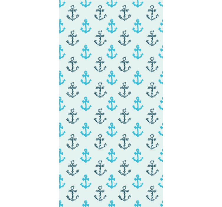 Anchors Pattern Design geek roller blind - TenStickers