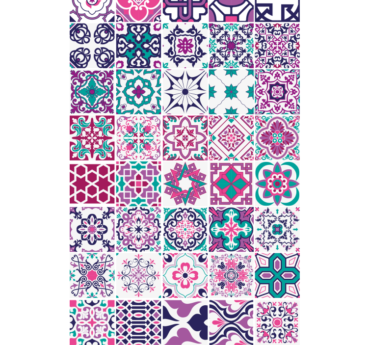 Texture and pattern blind geometric tile design - TenStickers