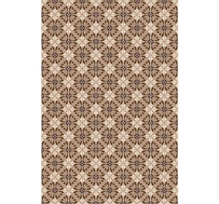 Texture and pattern blind in brown geometric design - TenStickers