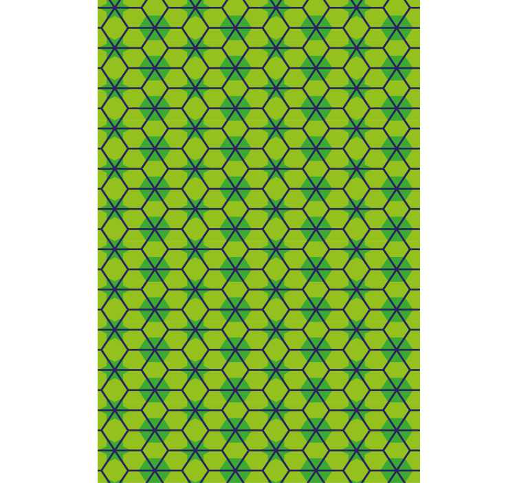 Green blind with green geometric patterns - TenStickers