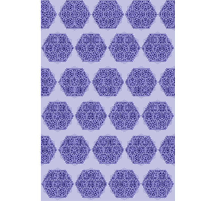 Intricate purple hexagons texture and pattern blind - TenStickers