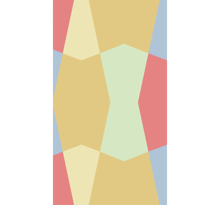Geometric Pastels plain roller blind - TenStickers