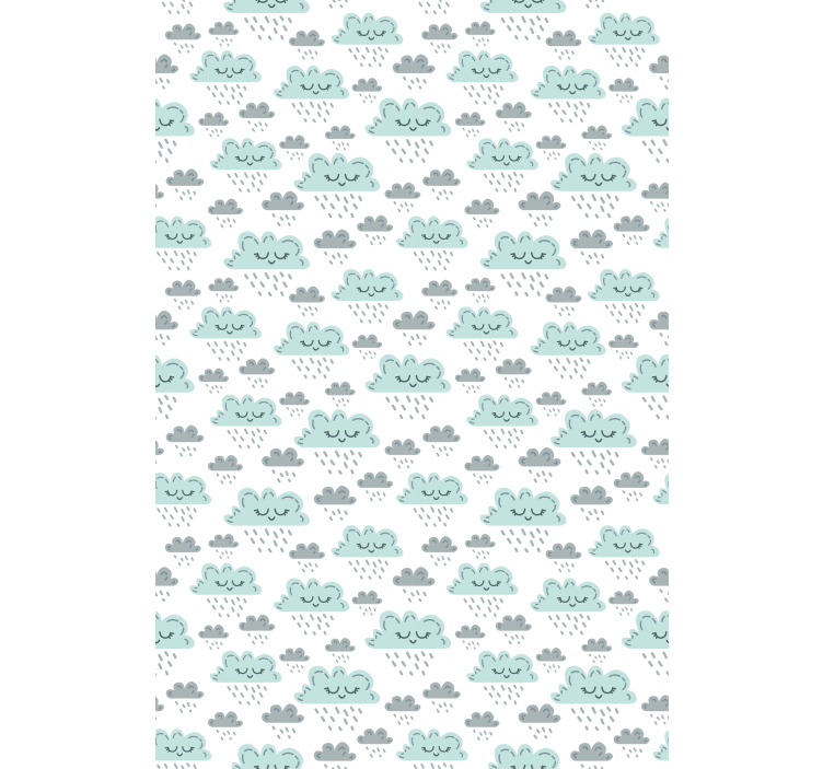 Blue rainy pattern cloud blind - TenStickers