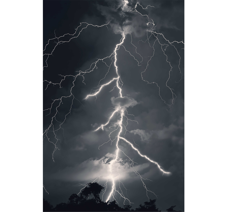 Striking Lightning Display cloud blind - TenStickers