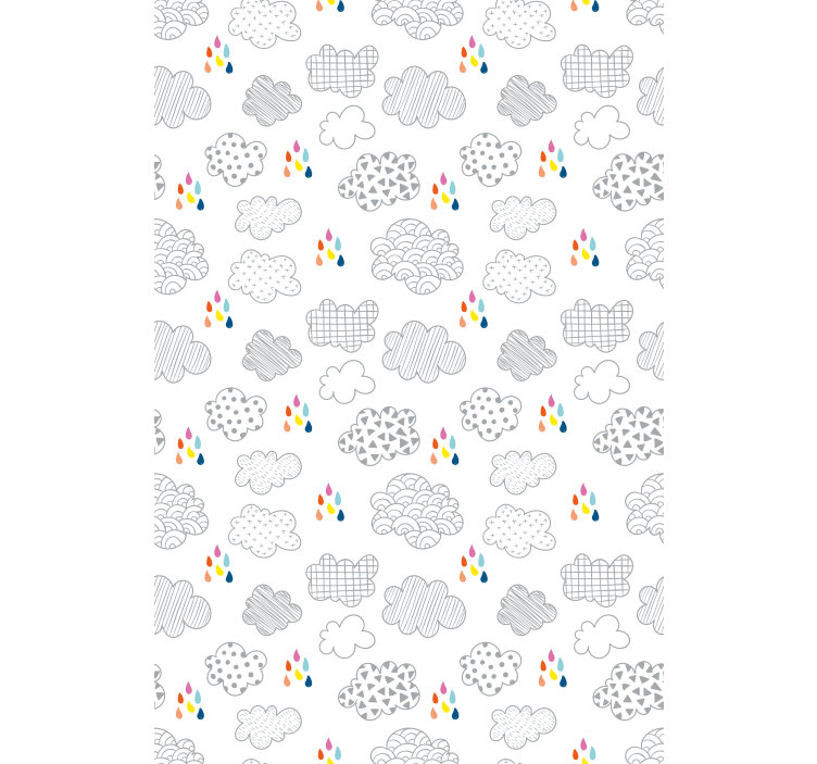 Grey rainy pattern cloud blind - TenStickers