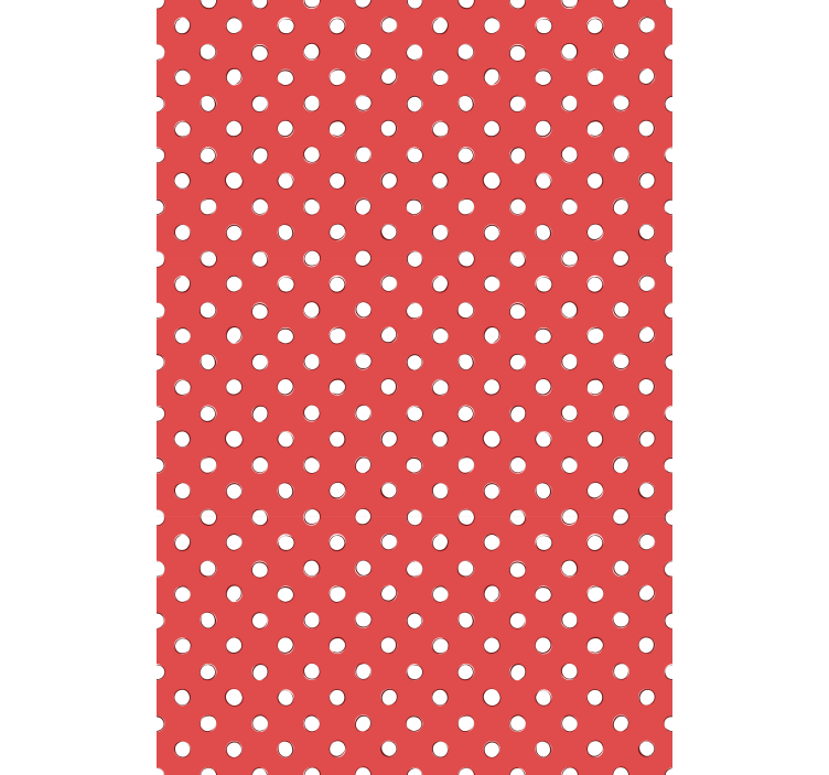 Red polka dots kitchen blind - TenStickers