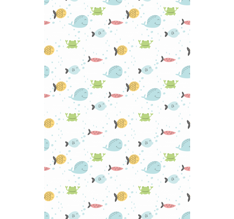 Colorful fishes on white Childrens blind - TenStickers
