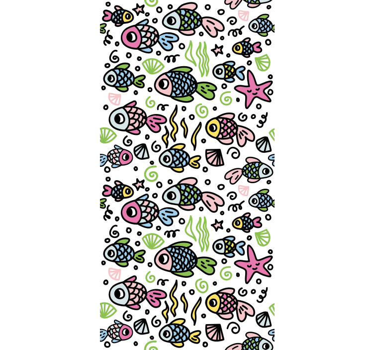 Colorful fish patterns animal blind - TenStickers