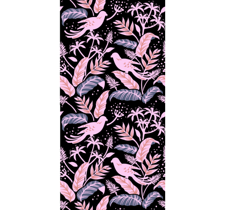 Tropical bird motifs animal roller blind - TenStickers