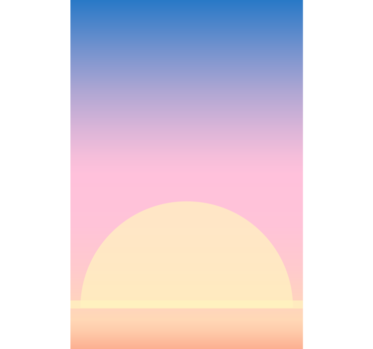 Retro sunset with colors Living room blind - TenStickers