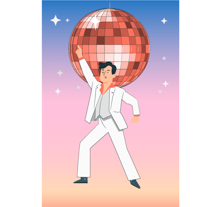 Disco dancer pose original roller blind - TenStickers