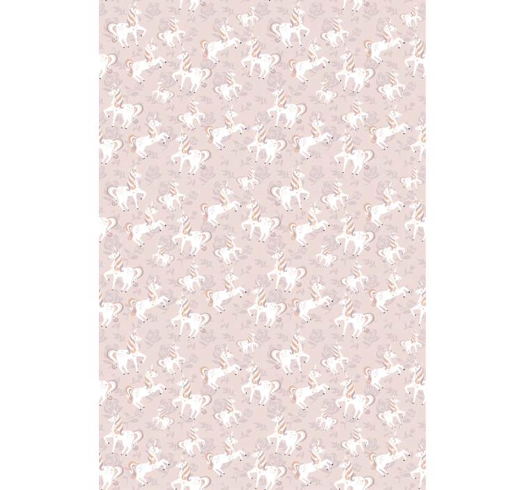 Beige unicorn fantasy childrens blind - TenStickers