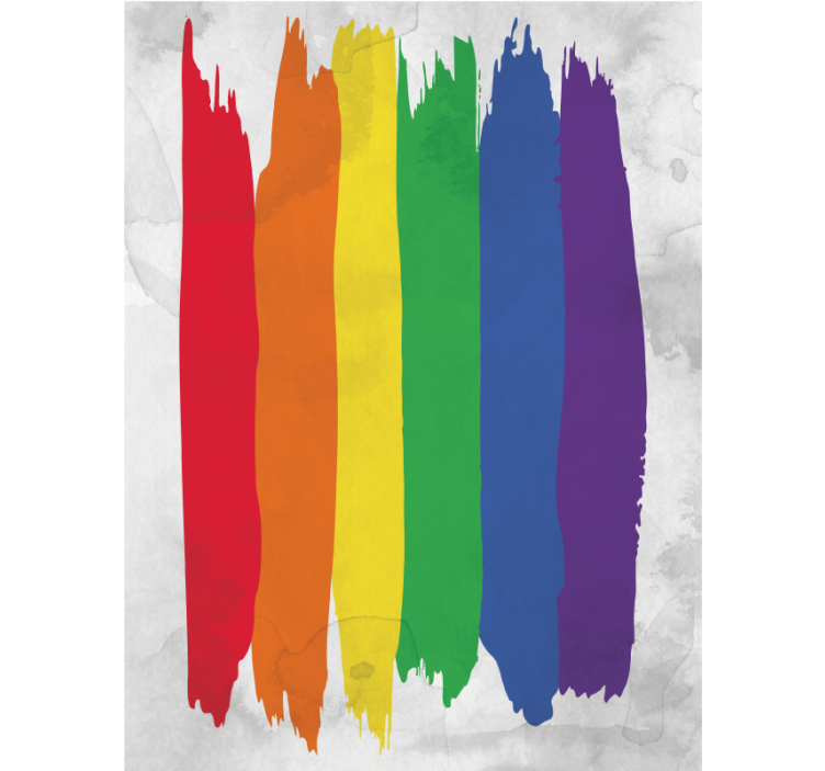 Rainbow brush stripes teenage  roller blind - TenStickers
