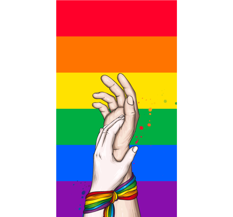 Hands with Rainbow other blind - TenStickers