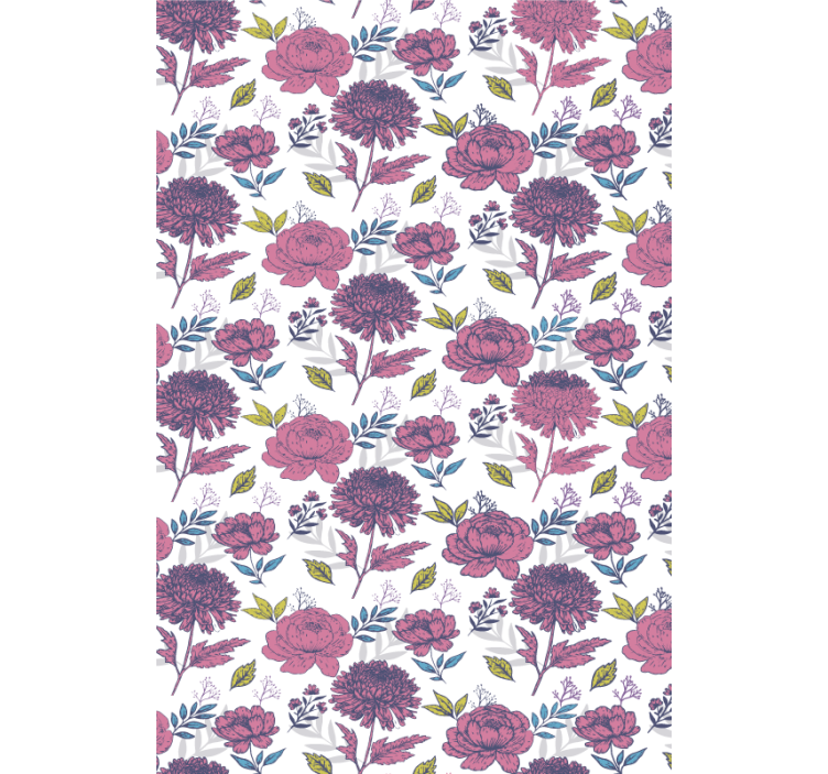 Blossom Floral Theme flowers and plant blind - TenStickers